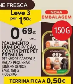 Continente Alimento humido P/ cão continente pet premium promoção