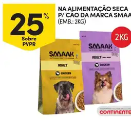 Continente Na alimentação seca P/ cão da marca smaak promoção