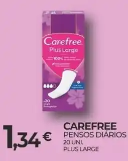 Miranda Supermercados Carefree pensos diários plus large promoção