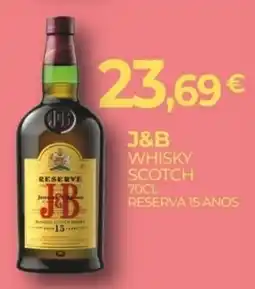 Miranda Supermercados J&B whisky scotch reserva 15 anos promoção