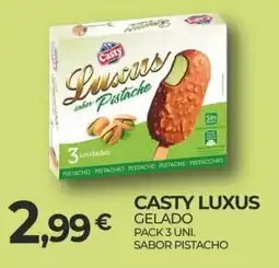 Miranda Supermercados Casty luxus gelado sabor pistacho promoção
