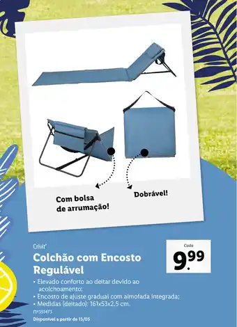 Lidl Crivit Colchão com Encosto Regulável promoção