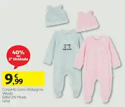 Auchan Conjunto Gorro+Babygrow Veludo promoção