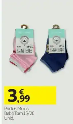 Auchan Pack 6 Meias Bebé Tam.15/26 Unid. promoção