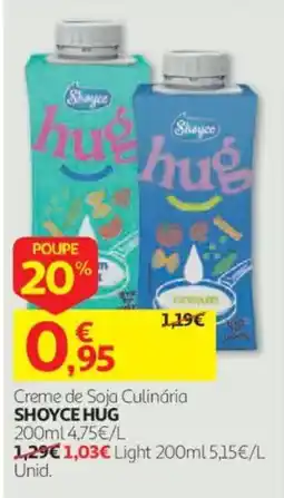 Auchan Creme de Soja Culinária Shoyce Hug promoção