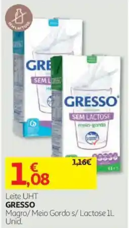 Auchan Leite UHT GRESSO promoção