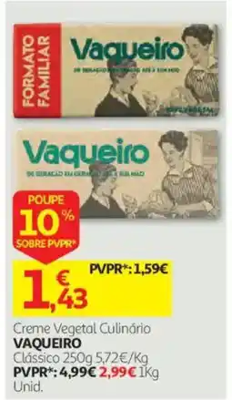 Auchan Creme Vegetal Culinário Vaqueiro promoção