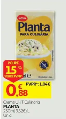 Auchan Creme UHT Culinária Planta promoção