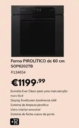 Radio Popular Forno pirolítico de 60 cm sop6202tb promoção