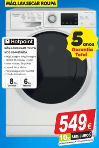 Máq. lav/secar roupa hotpoint