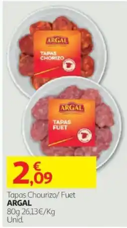 Auchan Tapas Chourizo/ Fuet Argal promoção