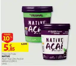 Auchan Polpa de fruta native açaí zero açúcar promoção