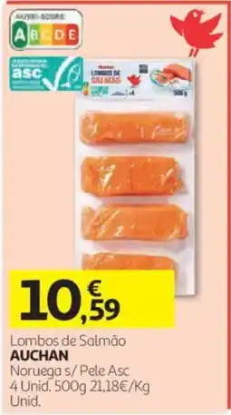Auchan Lombos de Salmão Auchan promoção
