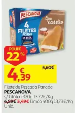 Auchan Filete de Pescada Panada Pescanova promoção