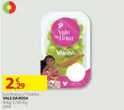 Auchan Uva branca s/ grainha vale da rosa promoção