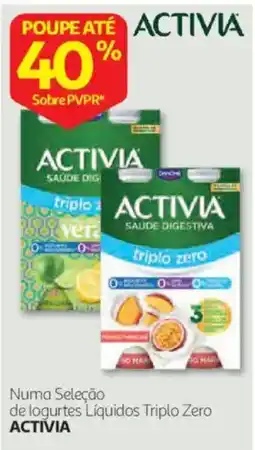 Auchan logurtes líquidos triplo zero activia promoção