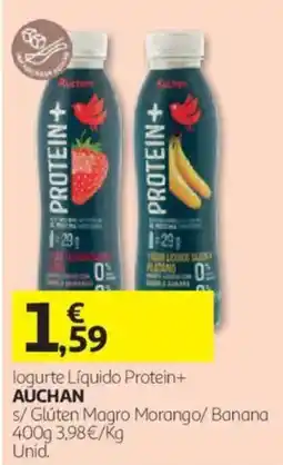 Auchan logurte líquido protein+ auchan promoção