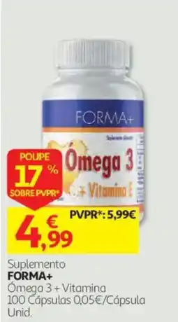 Auchan Forma+ Ómega 3 + Vitamina E promoção