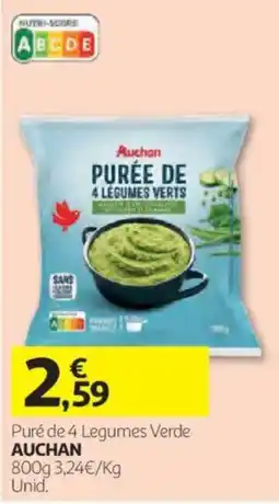 Auchan puré de 4 legumes verde auchan promoção