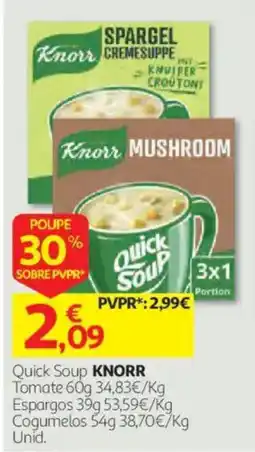 Auchan Quick Soup Knorr promoção