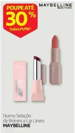 Auchan Maybelline numa seleção de batons e lip liners promoção