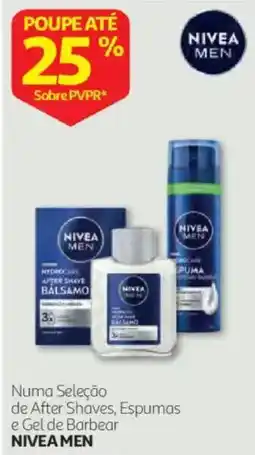 Auchan Nivea men after shaves espumas e gel de barbear promoção