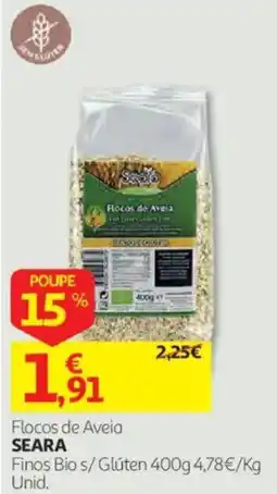 Auchan Flocos de Aveia Seara promoção