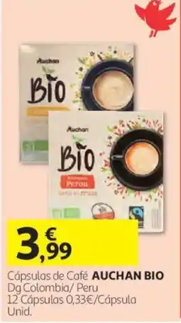 Auchan Cápsulas de Café Auchan Bio promoção