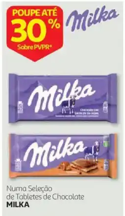 Auchan Milka numa seleção de tabletes de chocolate promoção