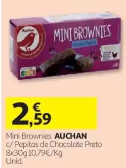 Auchan mini brownies auchan c/ pepitas de chocolate preto promoção