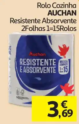 Auchan Rolo cozinha auchan resistente e absorvente promoção