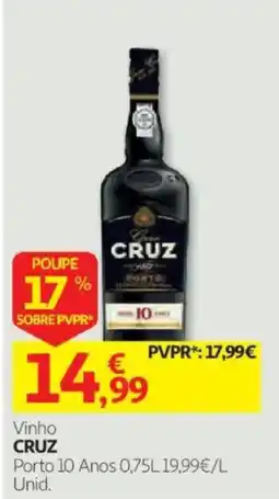 Auchan Vinho cruz porto 10 anos promoção