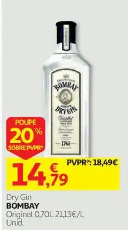 Auchan Dry Gin Bombay Original promoção