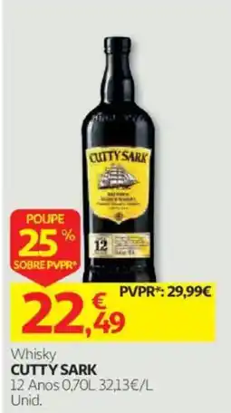 Auchan Whisky Cutty Sark 12 Anos promoção