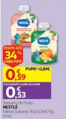 Auchan Saquetg de Fruta Nestlé Vários Sabores promoção
