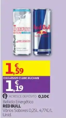 Auchan Bebida Energética Red Bull promoção