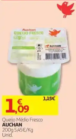 Auchan Queijo Médio Fresco Auchan promoção