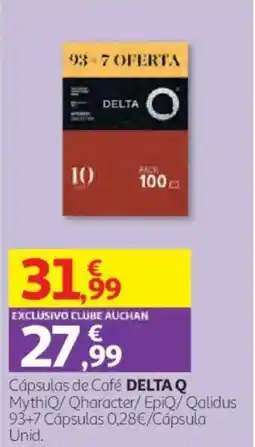 Auchan Cápsulas de Café Delta Q promoção