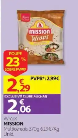 Auchan Wraps mission promoção