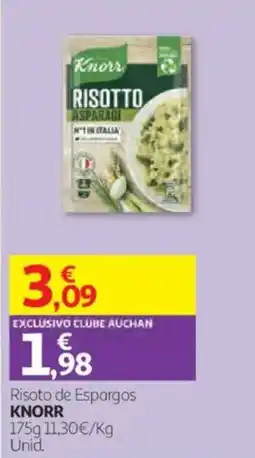 Auchan Risoto de Espargos Knorr promoção