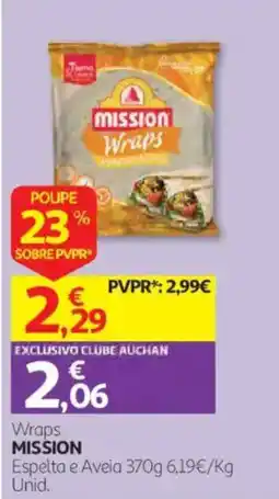 Auchan Wraps mission promoção