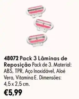 Oriflame Pack 3 Lâminas de Reposição promoção