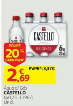 Auchan Água c/ Gás Castello promoção