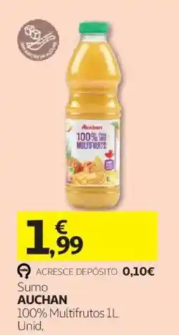 Auchan Sumo Auchan 100% Multifrutos promoção