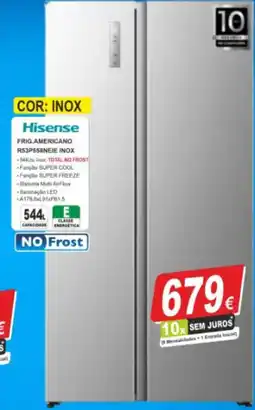 BragaJAV Hisense frig.americano r53p558neie inox promoção