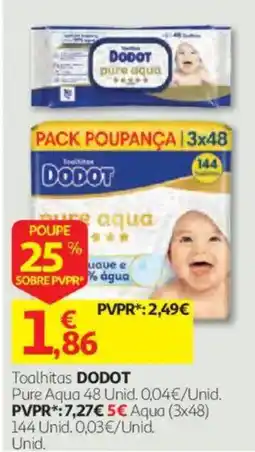 Auchan toalhitas dodot pure aqua promoção