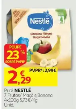 Auchan Puré nestlé 7 frutos/ maçã e banana promoção