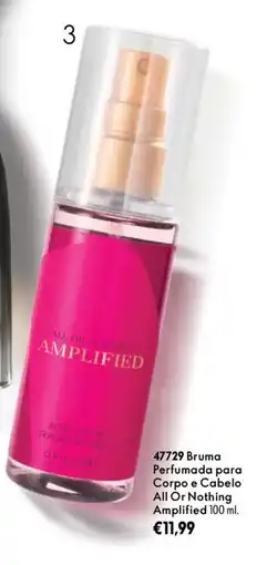 Oriflame Oriflame bruma perfumada para corpo e cabelo all or nothing amplified promoção