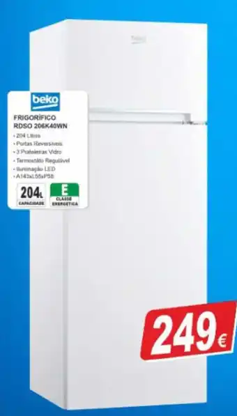 Frigorífico Beko RDSO 206K40WN