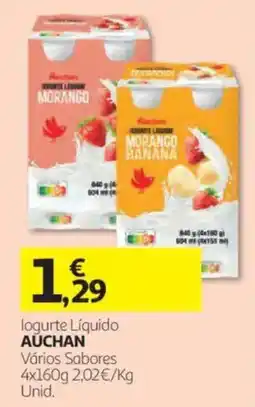 Auchan Iogurte Líquido Auchan promoção